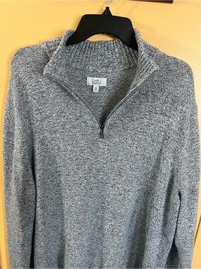 Croft & Barrow Men's Heather Gray Half-Zip Sweater Size XXL